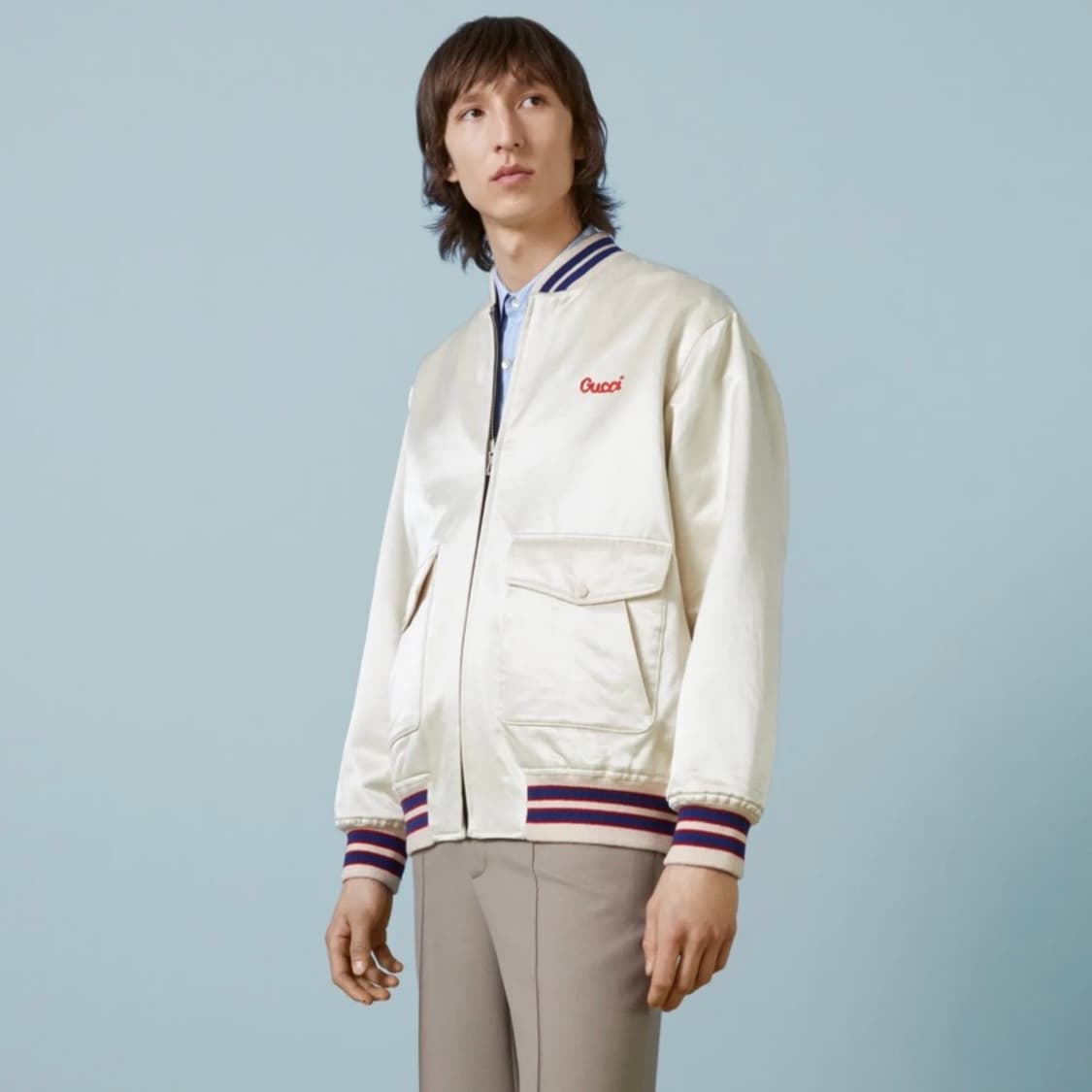 [S+급/48] 구찌 리버서블 나일론 캔버스 블루종 자켓 상품이미지7