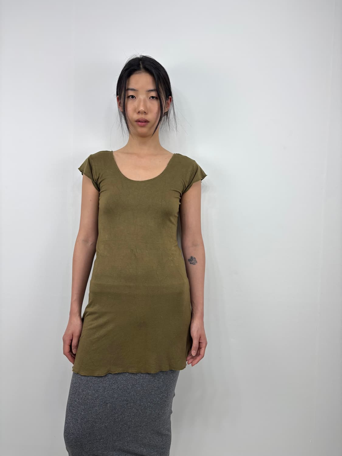 FLARED TEE OLIVE GREEN 상품이미지5