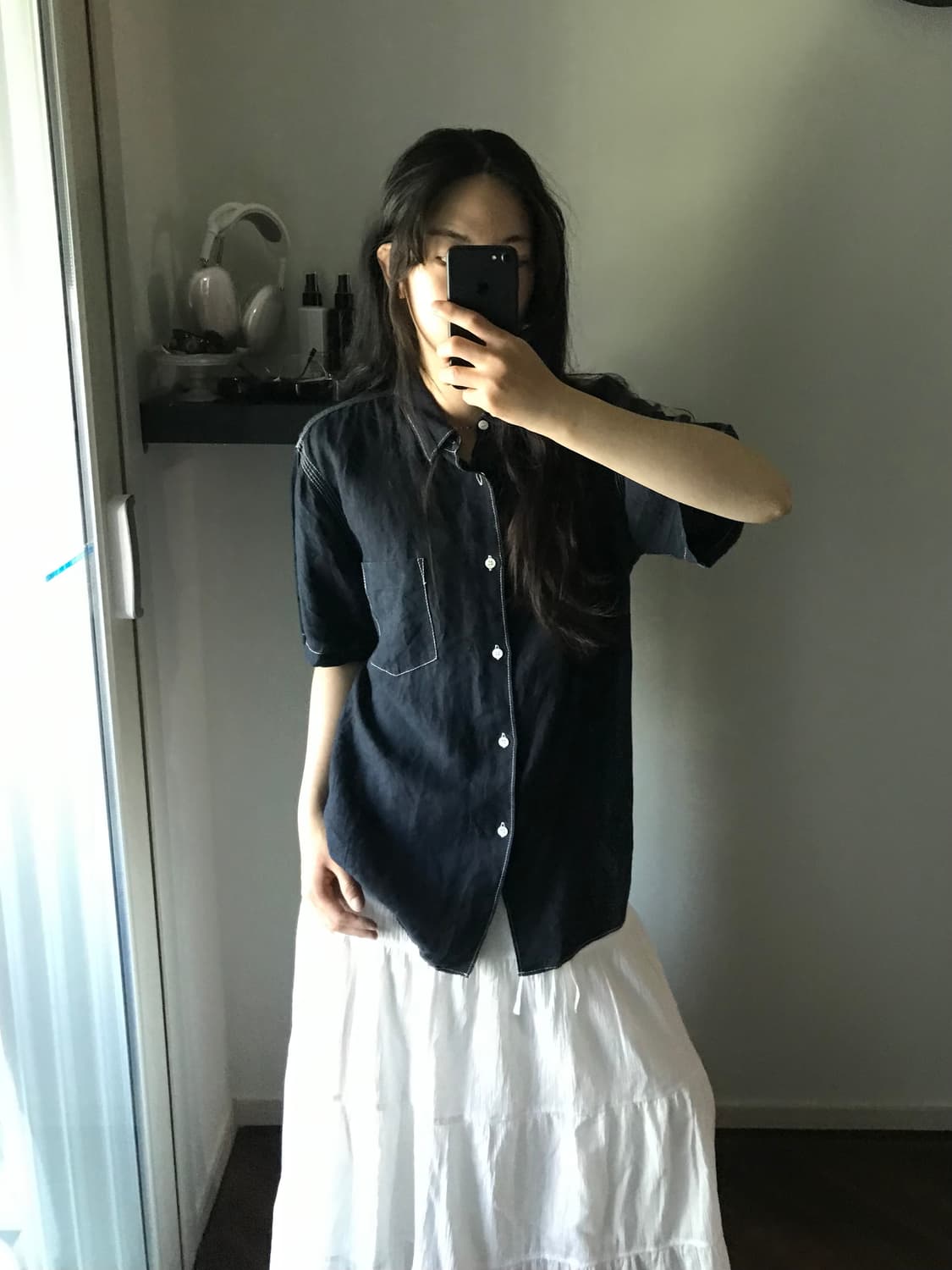 꼼데가르송 옴므 HI-B045 스티치 반팔 셔츠 상품이미지3