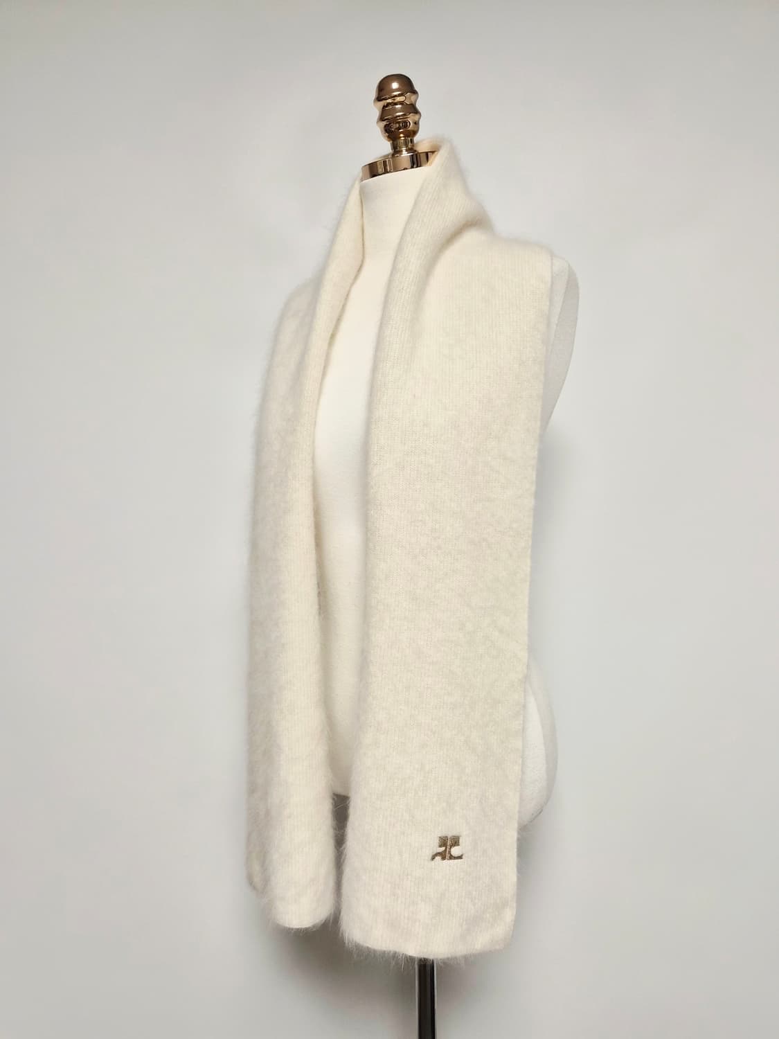 꾸레쥬 앙고라 아이보리 머플러 목도리 상품이미지4