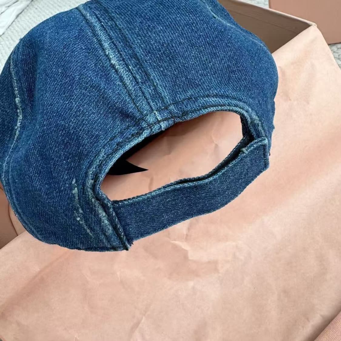 미우 미우 데님 베이스볼 캡 네이비 상품이미지9