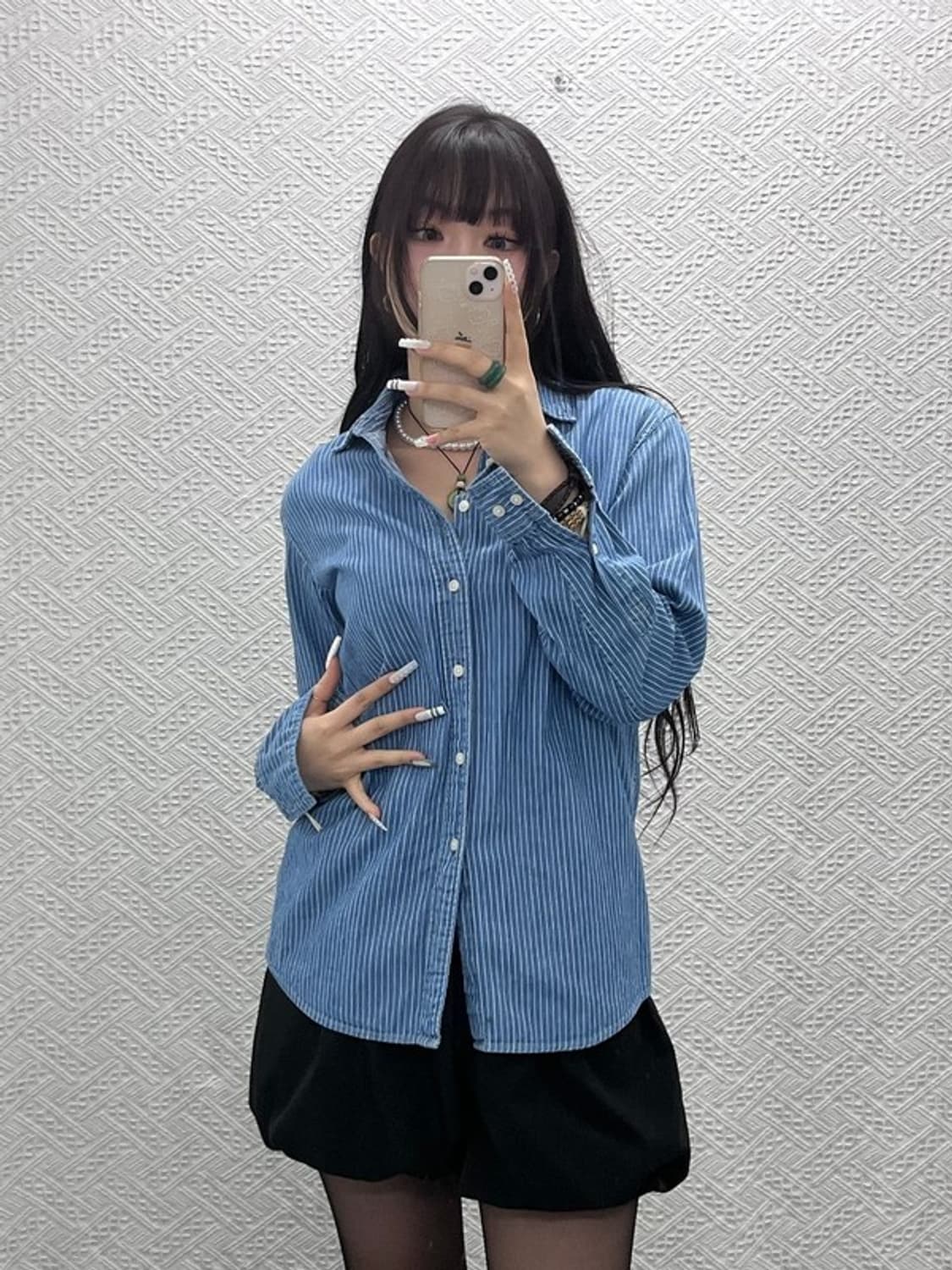 유니클로 U 르메르 레트로 빈티지 스트라이프 셔츠 S C10737 상품이미지1