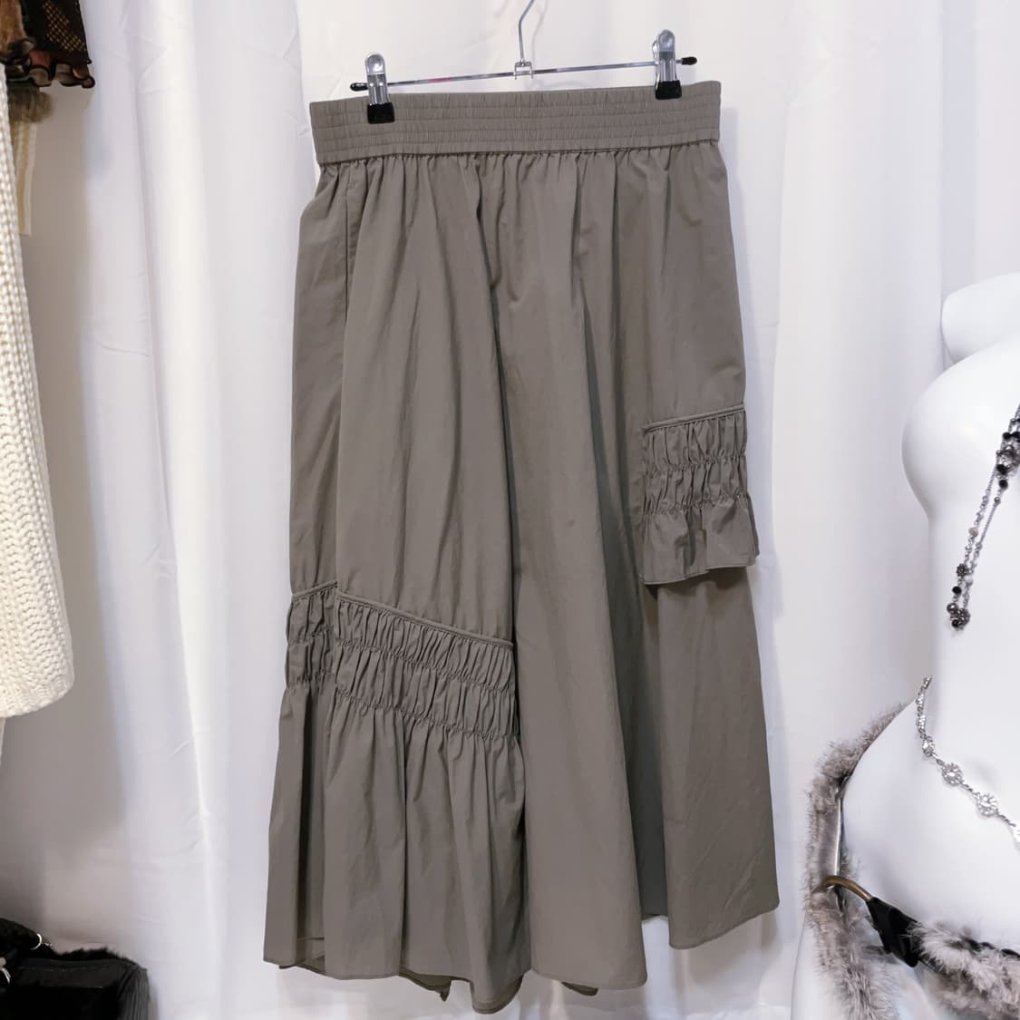 셔링 레이어드 스커트 상품이미지1