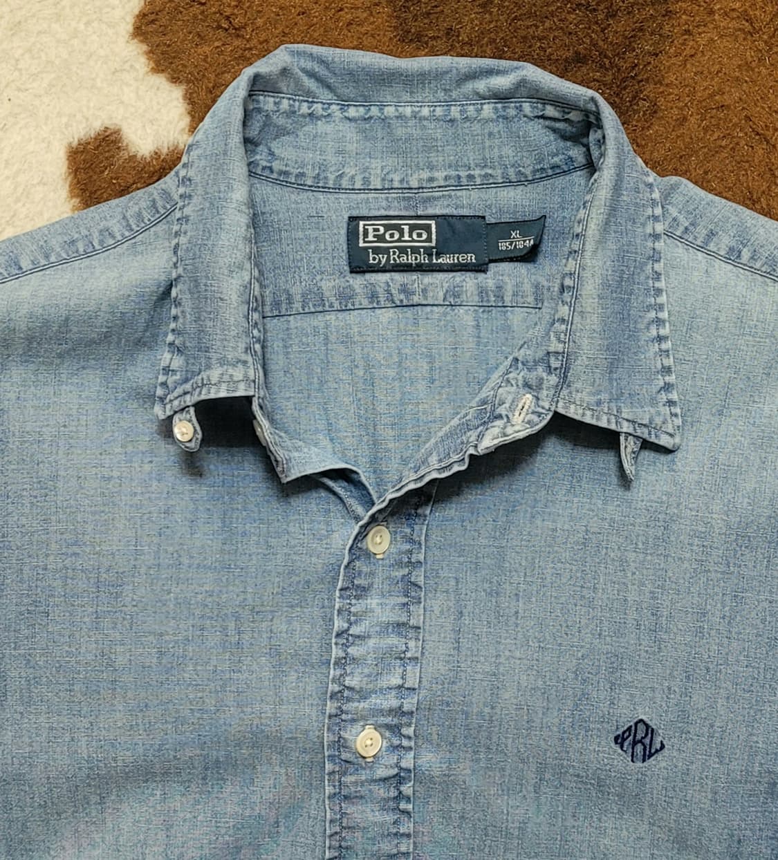 폴로 랄프로렌 남성용 연블루 면남방(XL) 상품이미지4