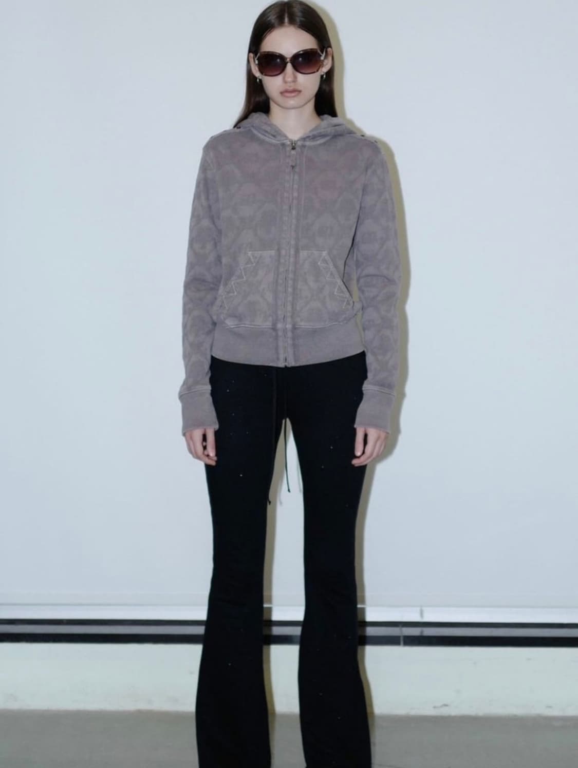 스컬프터 자카드 후드집업 상품이미지3