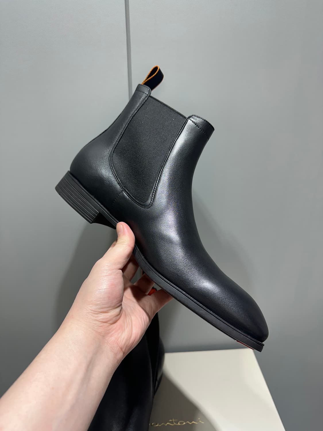 (정품/새상품) SANTONI 산토니 남성 레더 첼시 부츠 상품이미지3