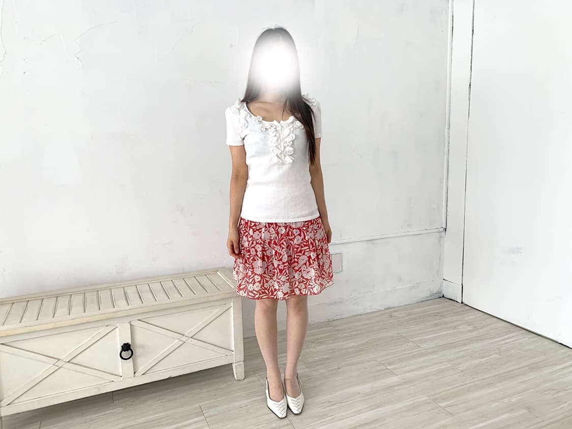 White Lovely Ribbed Short Sleeve Top 상품이미지4
