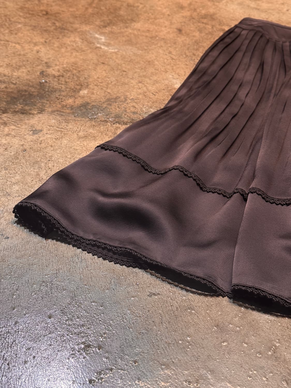 25-26inch ) Courreges Pleated Lace Skirt 상품이미지7