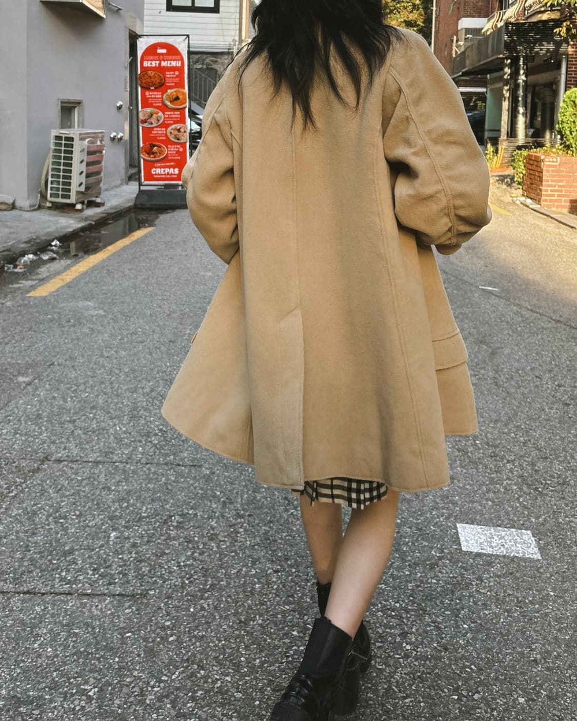 언더커버 드레이프 디테일 워머 더블 코트 상품이미지2