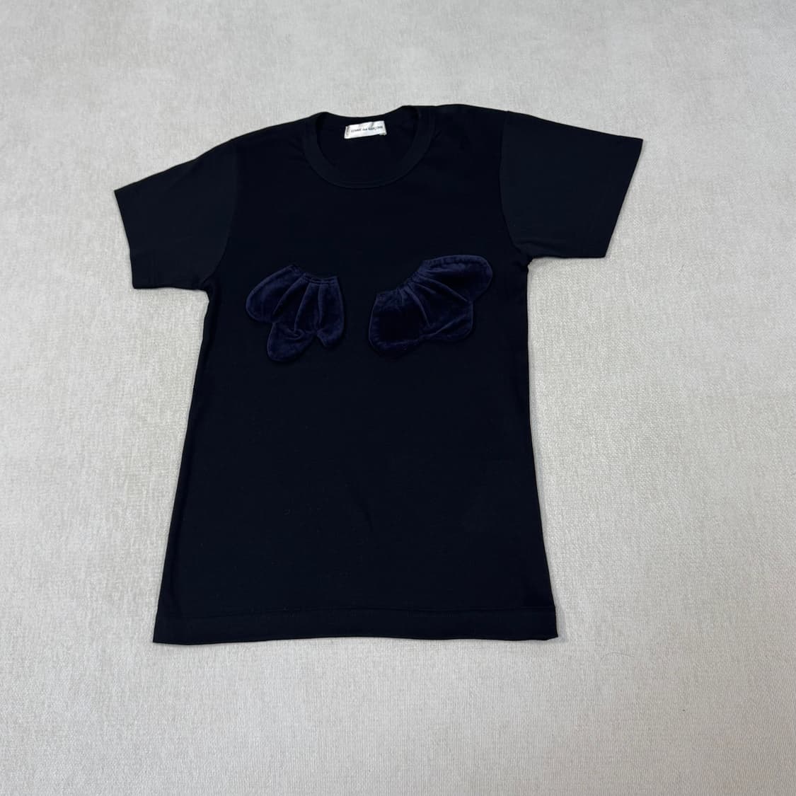 Velour Patch T-shirt Black 상품이미지3