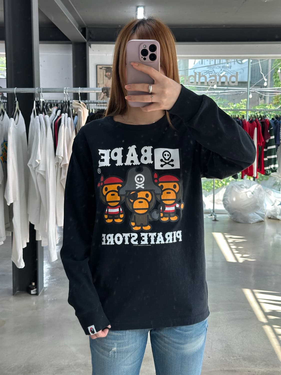 베이프 x PIRATE 해적마일로 롱슬리브 상품이미지1