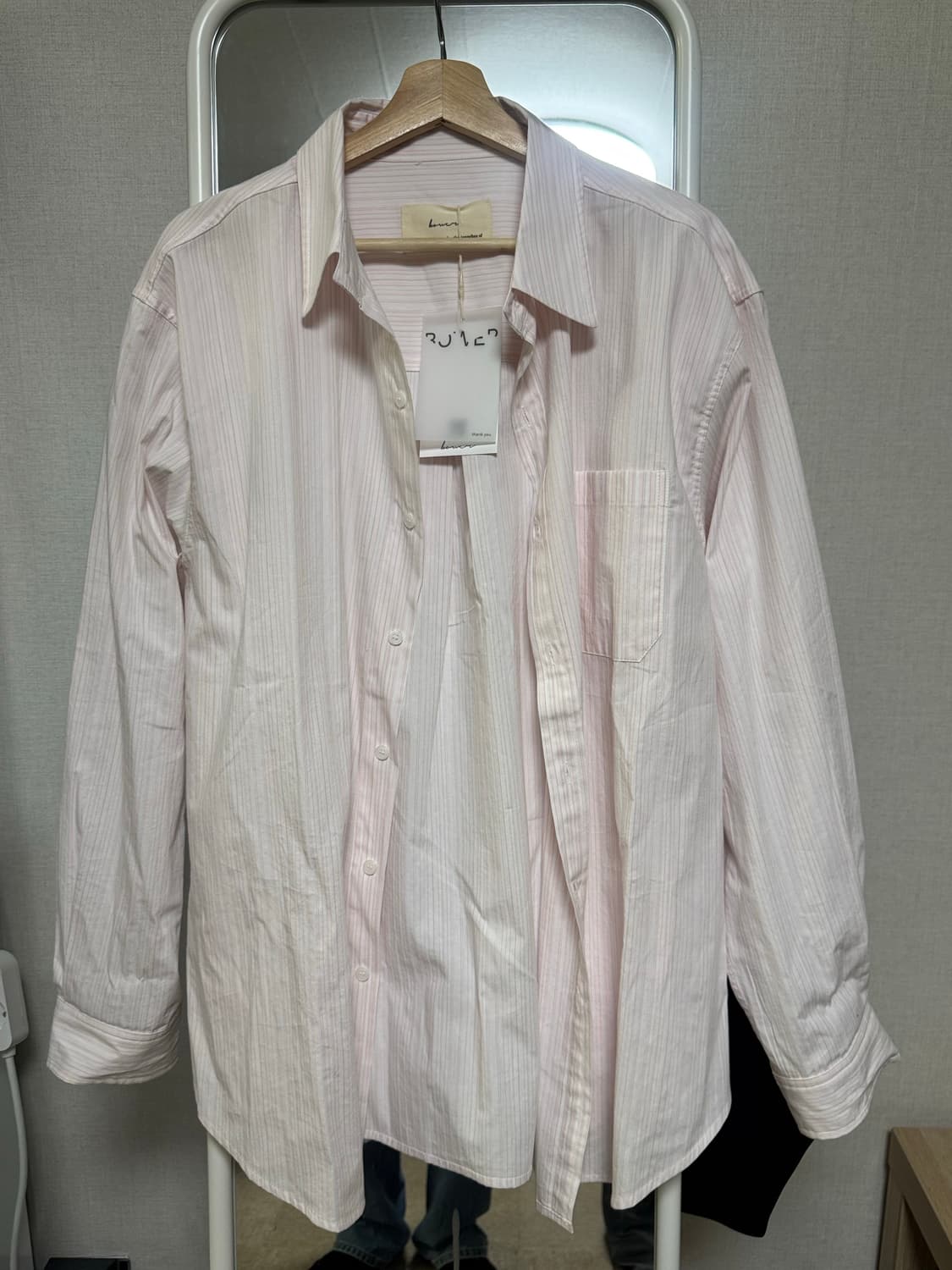 BOWER AIRY STRIPE OVERFIT SHIRT b 상품이미지1