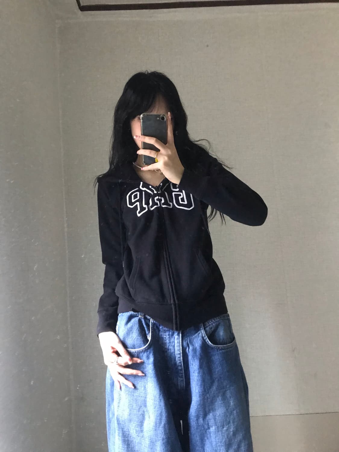 갭 블랙 후드집업 상품이미지5