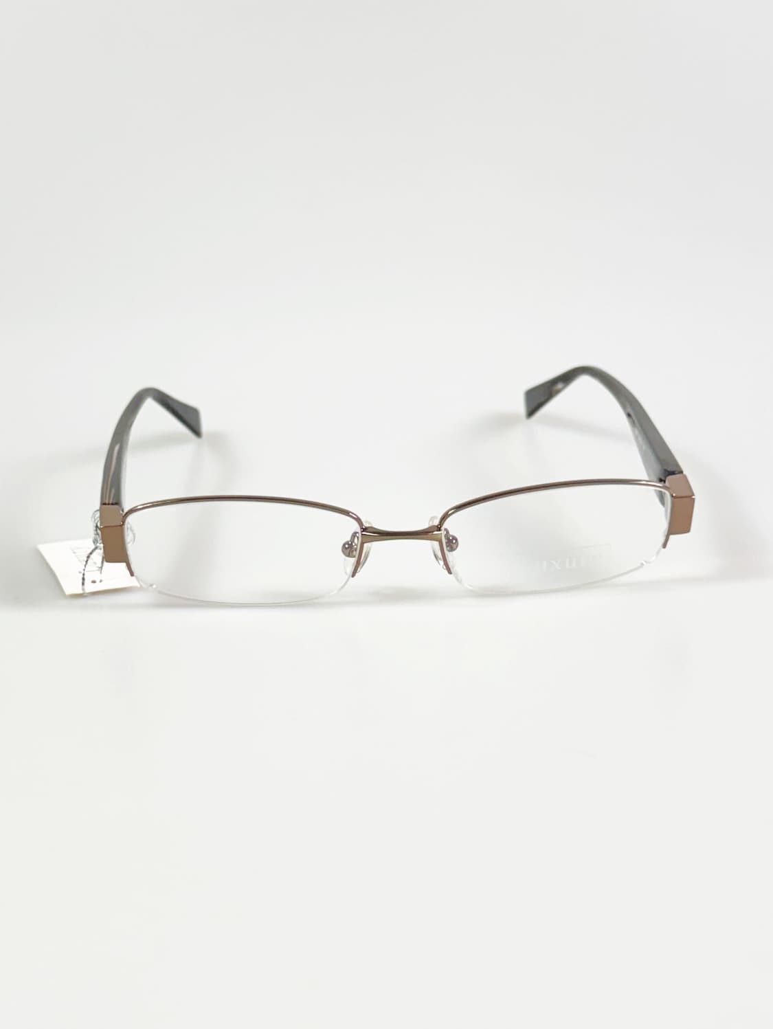 LUXURY EYEWEAR 브론즈 반무테 스퀘어 메탈 빈티지 안경 상품이미지2