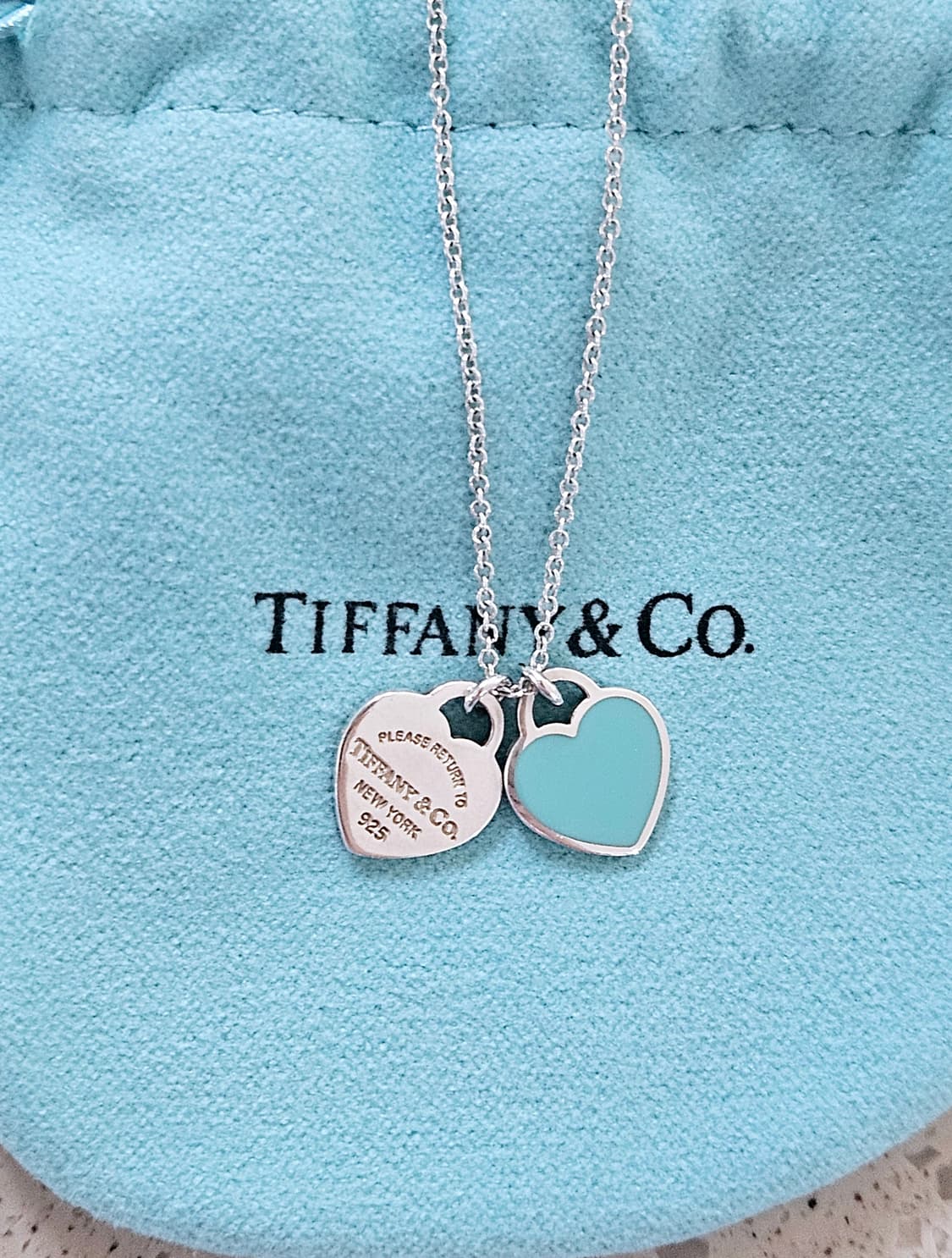 티파니앤코 리턴투 더블 하트 미니 민트 목걸이 [정품] 상품이미지1