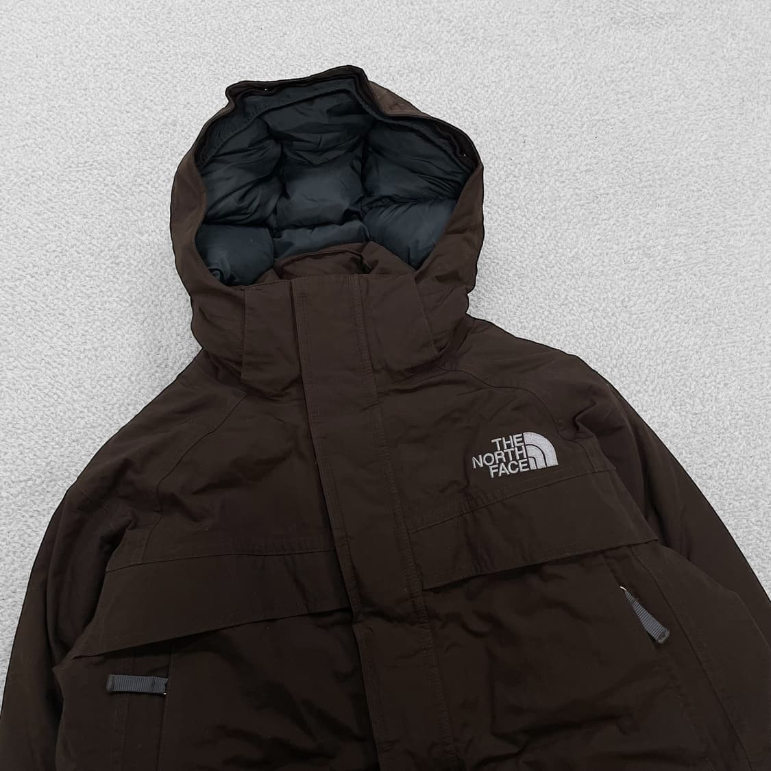 노스페이스 하이벤트 구스다운 후드 점퍼 브라운 상품이미지3