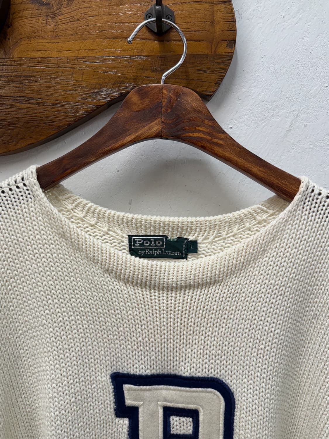 L) Polo by Ralph Lauren Cream Letter Kni 상품이미지5