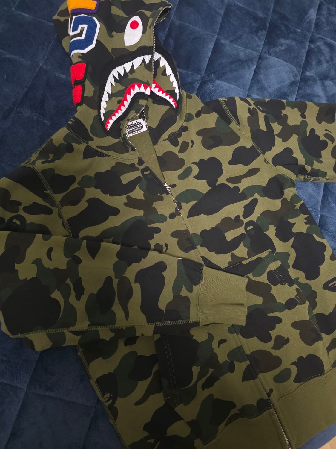 베이프 녹계 후드집업 상품이미지1