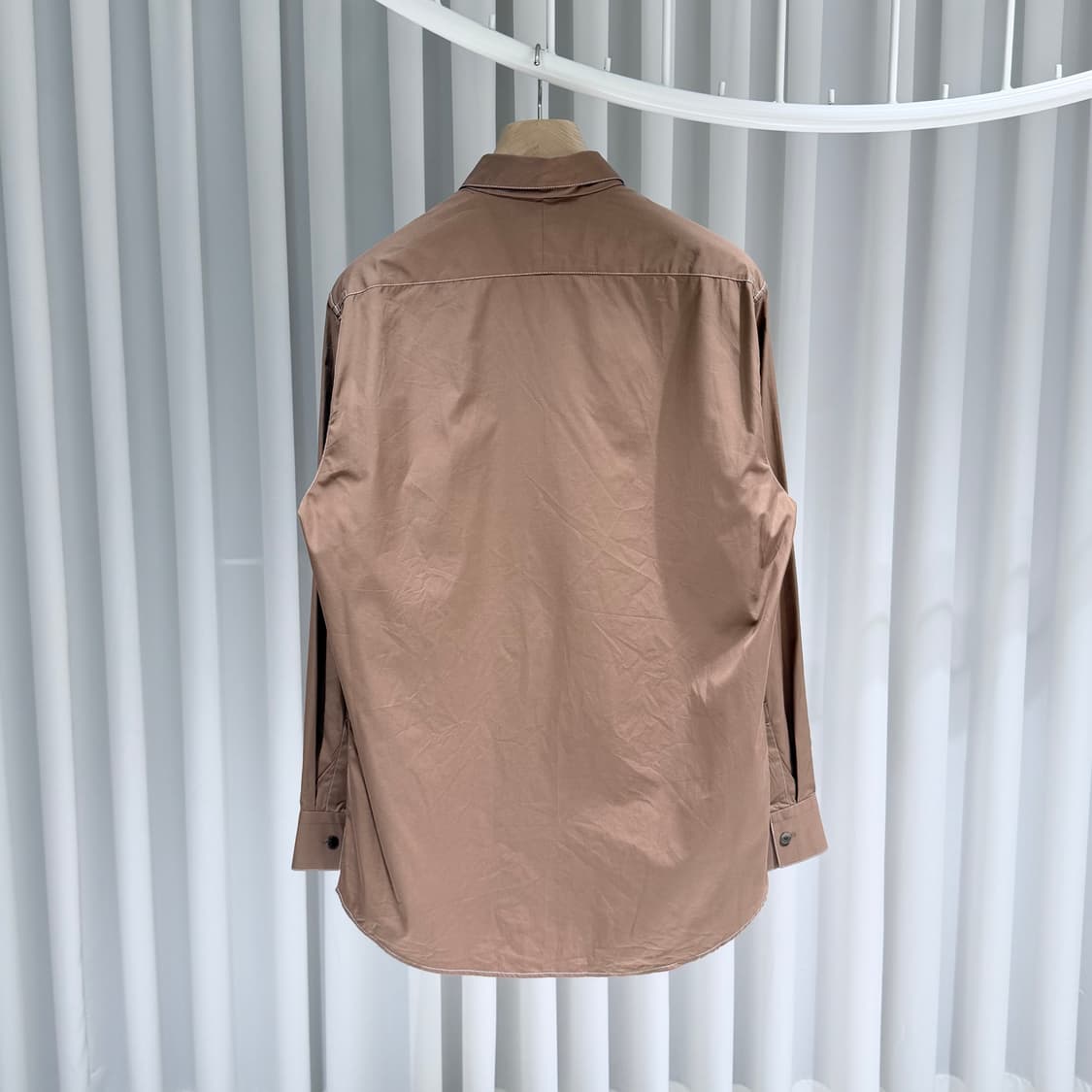 (A/39) / 에르메스 투포켓 오버핏 브라운 셔츠 상품이미지4