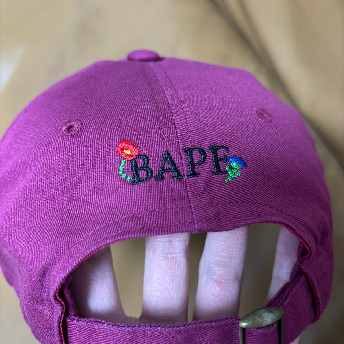 베이프 6패널 볼캡 모자 엠브로이드 플라워 에이프 헤드 상품이미지10