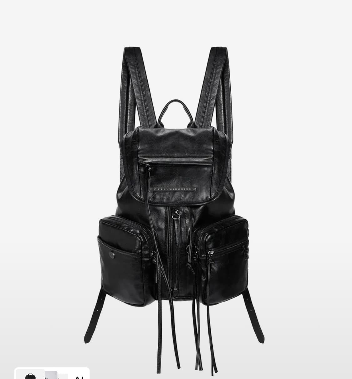 트리밍버드 미니 백팩 블랙 상품이미지1