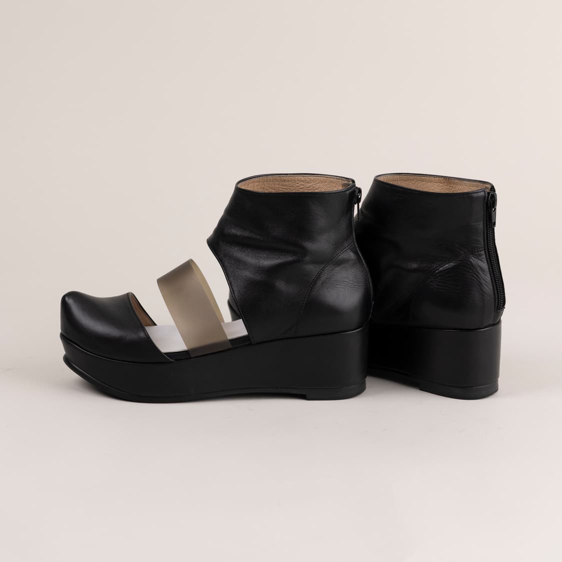 flat apartment 나막신 웨지힐 블랙 37.5 상품이미지8