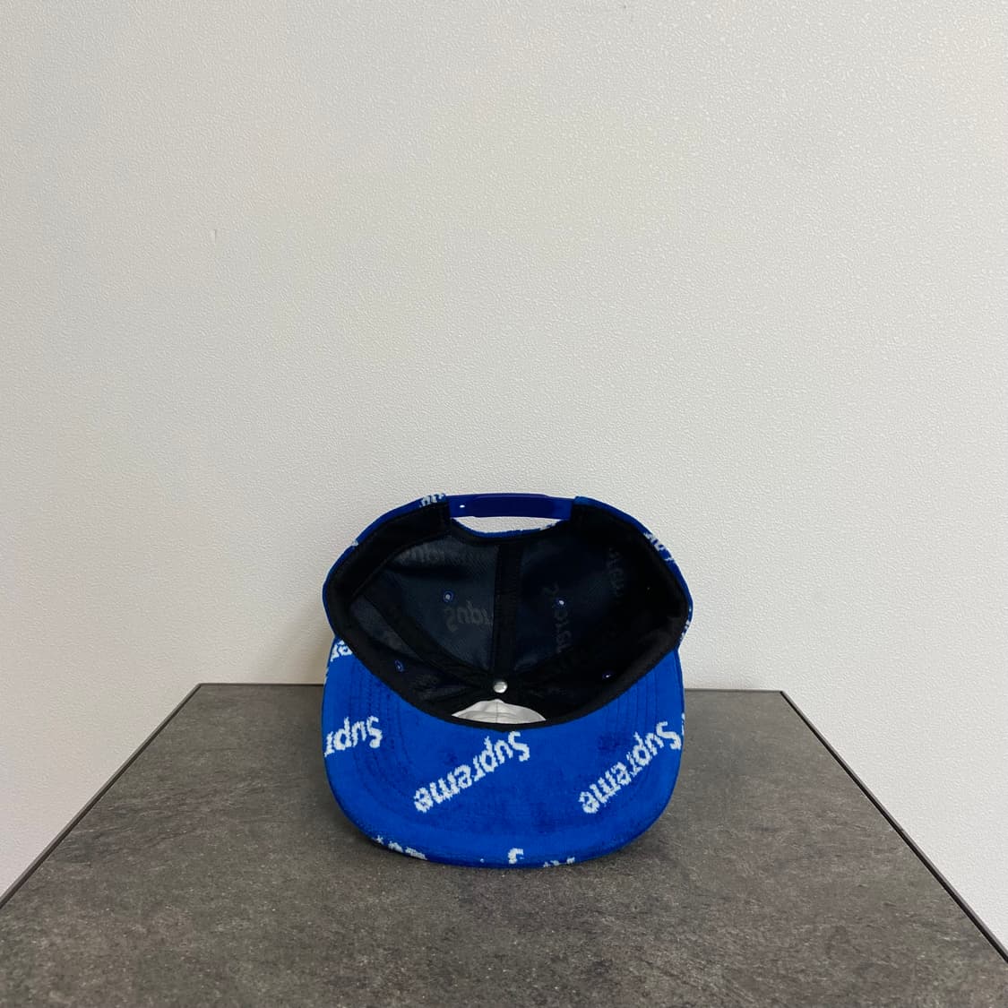 슈프림 벨루어 다이애그널 로고 블루 볼캡 볼캡 모자 6패널 캡 상품이미지5