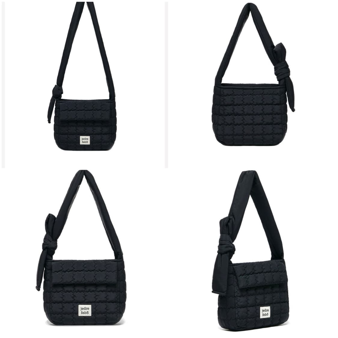 JEDREFEB5 제드레페브5 퍼즐가방 패티드 미니백 블랙 호보백 상품이미지1