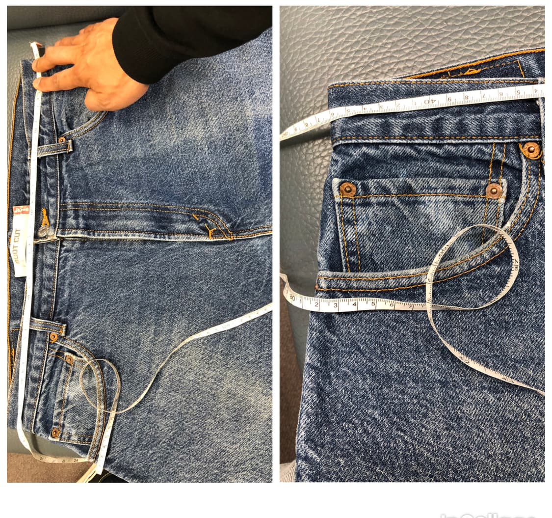 00s 리바이스517  부츠컷 미드블루 워싱진 허리36 둘레91.5 상품이미지4