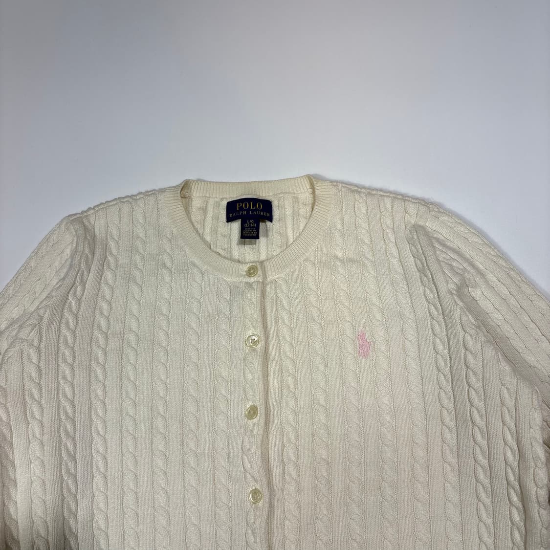 폴로 랄프로렌 아이보리 케이블 가디건 상품이미지2
