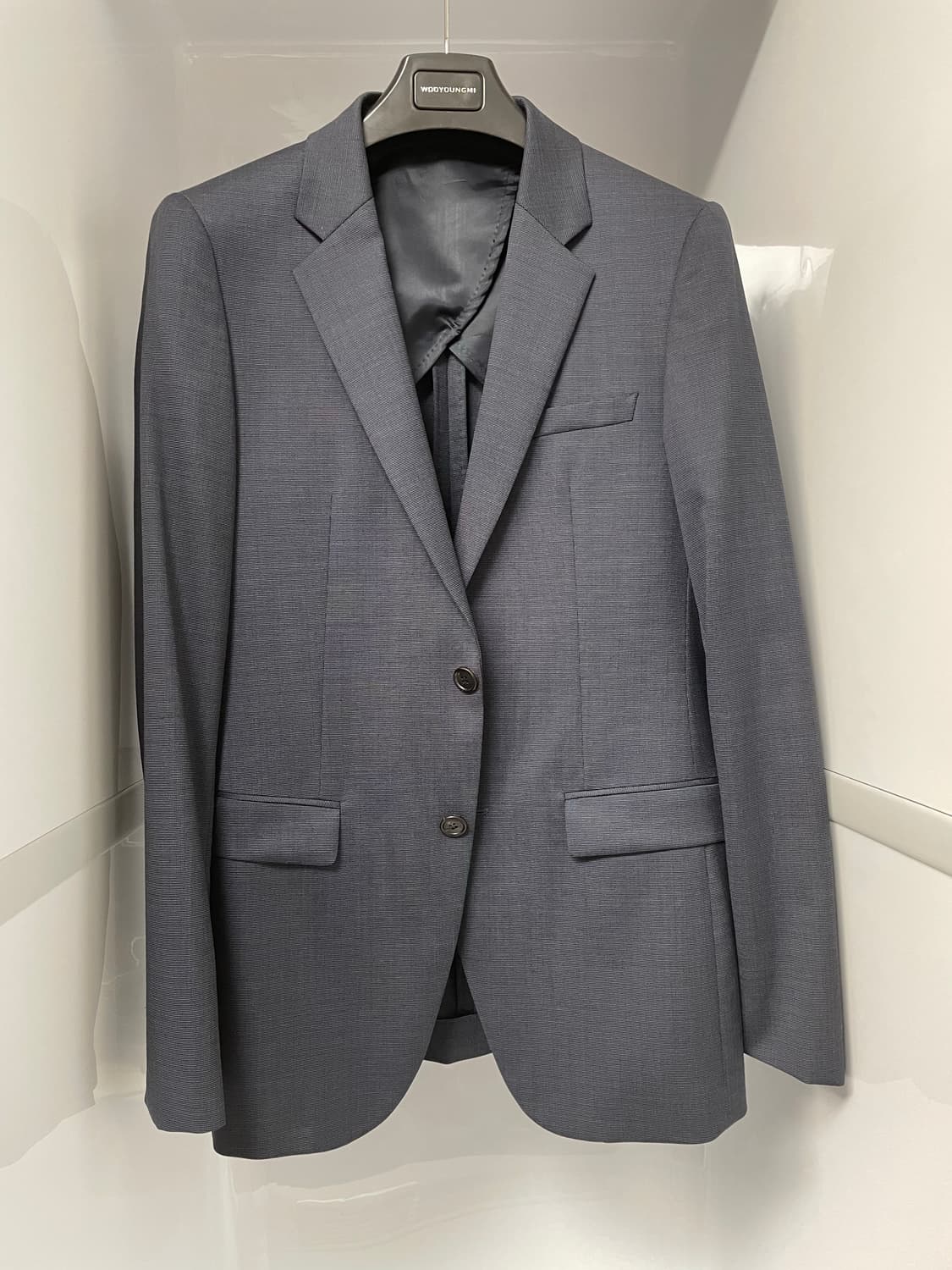 솔리드옴므 봄가을 네이비 패턴 블레이져 95사이즈 상품이미지1