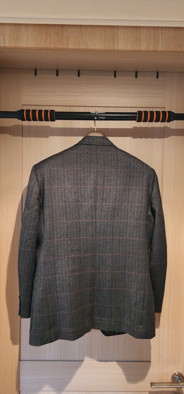 그레이 헤링본 모직자켓 M 상품이미지2