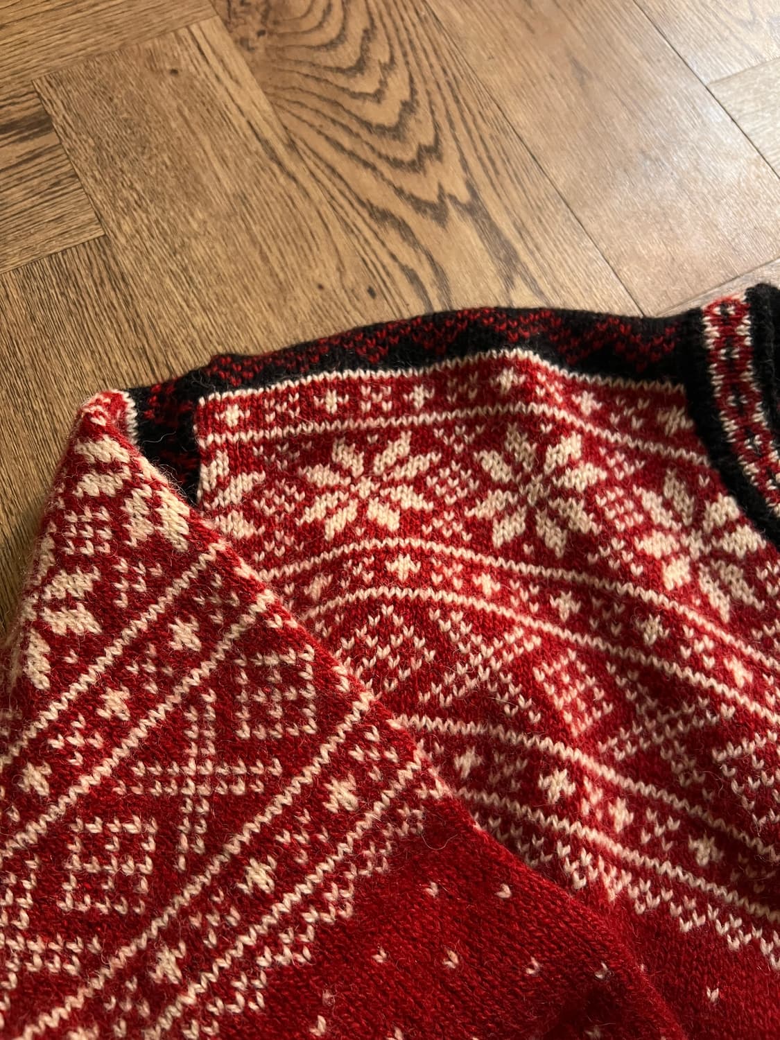 [L]90's 엘엘빈 Made in USA 노르딕 울 니트 상품이미지6