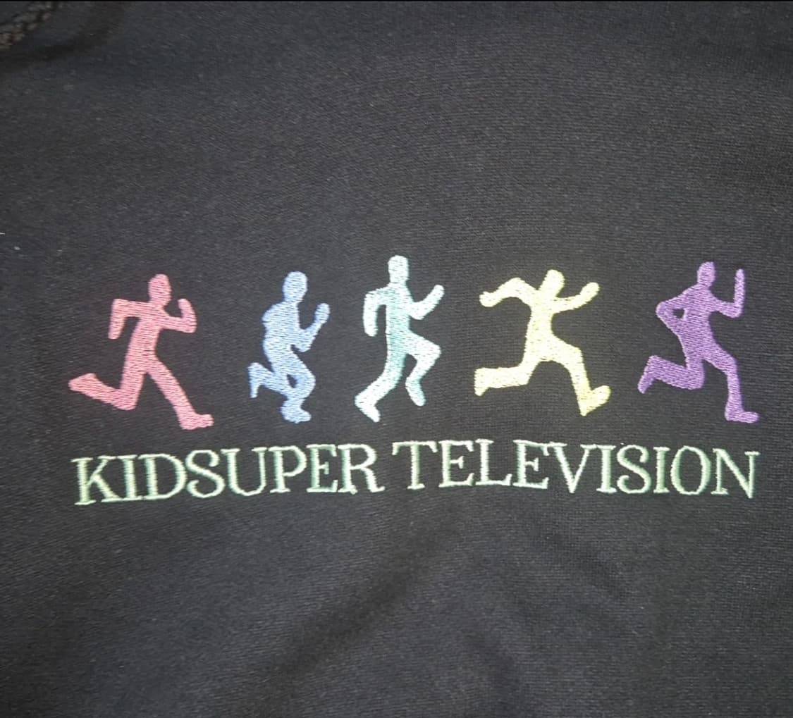Kid Super 텔레비전 레인보우 러닝맨 후드티 XL 상품이미지3
