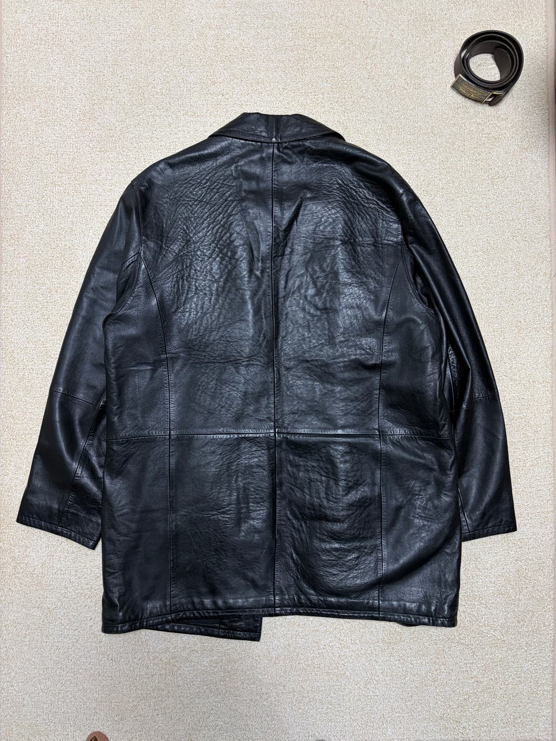 100-105) 에디바우어 램스킨 양가죽 레더 카코트 올드갭카코트 상품이미지10