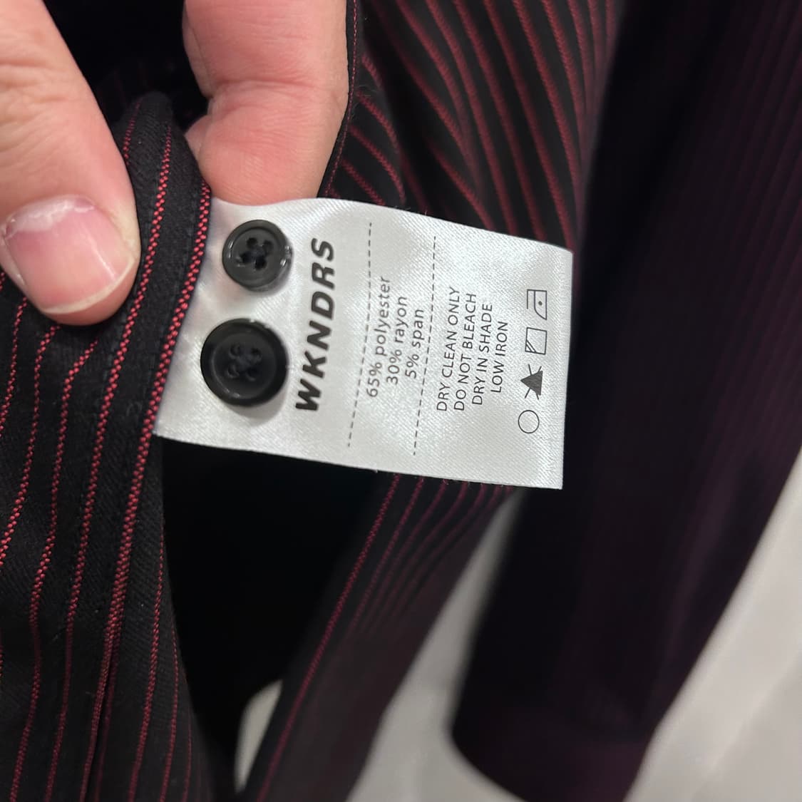 위캔더스 빅 오버핏 투톤 스트라이프 셔츠 상품이미지4