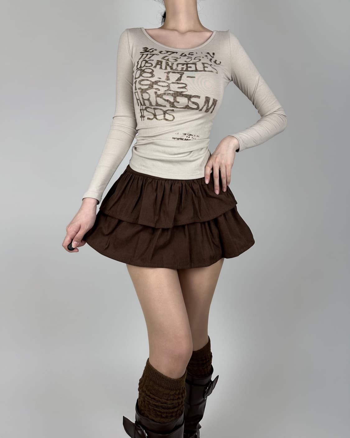 레터링 빈티지 긴팔티 상품이미지3