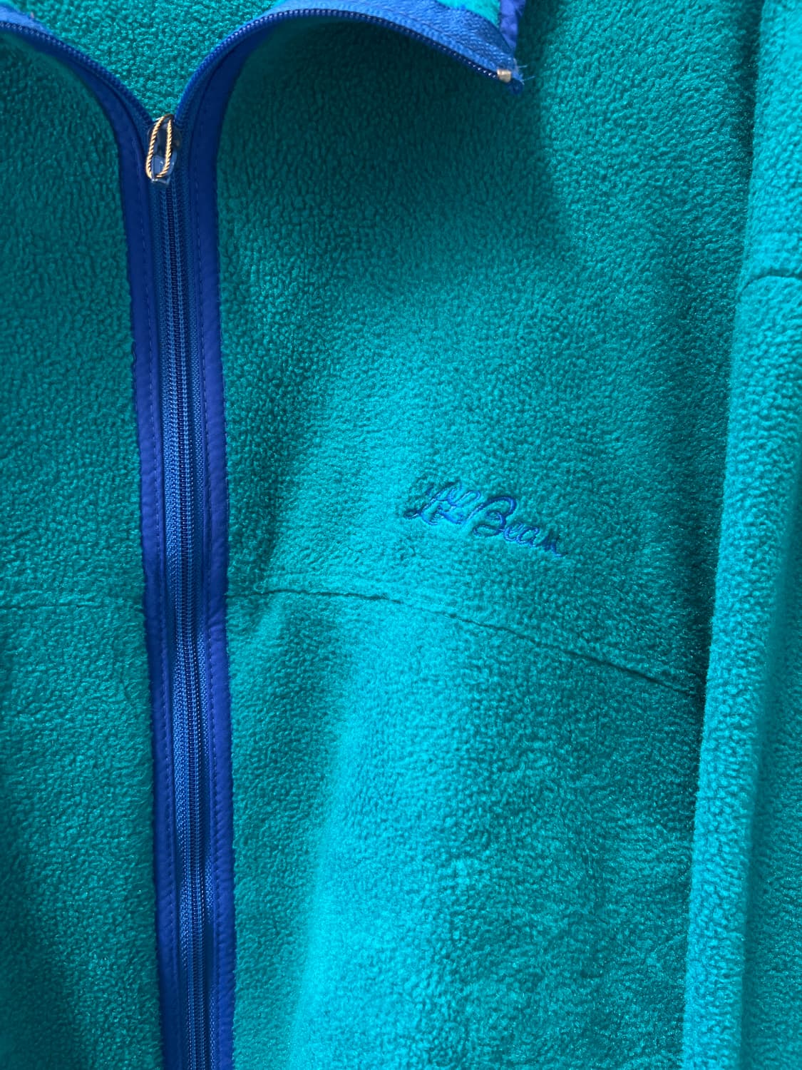 [XL]L.L.Bean 엘엘빈 Made in USA 블루그린 플리스 자켓 상품이미지3