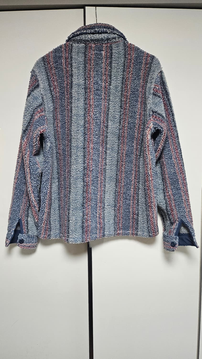 스투시 21FW 스트라이프 쉐르파 플리스 셔츠 (블루) 상품이미지2