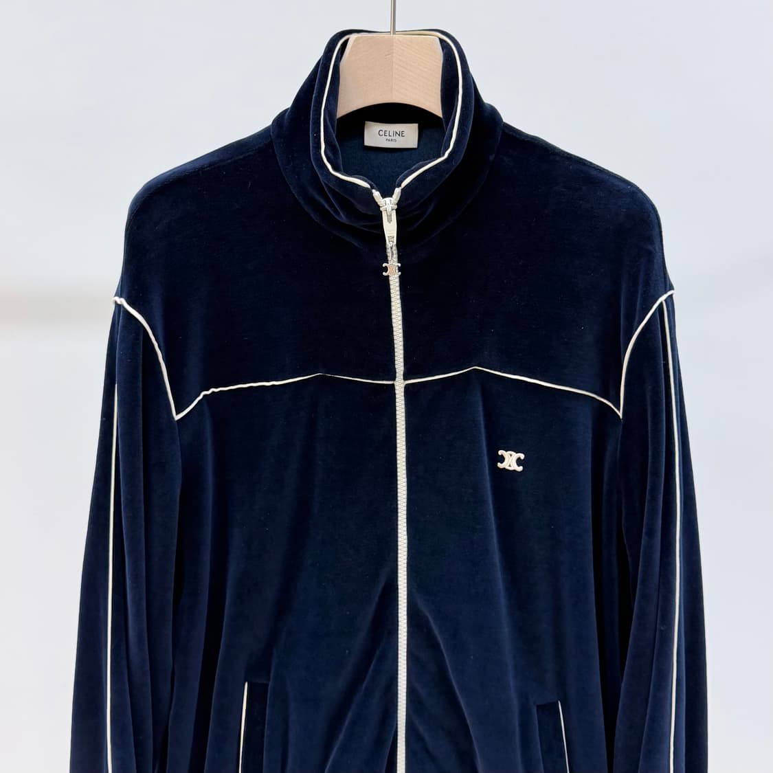 [S+급/L] 셀린느 트리오페 벨벳 트랙 자켓 집업 상품이미지2