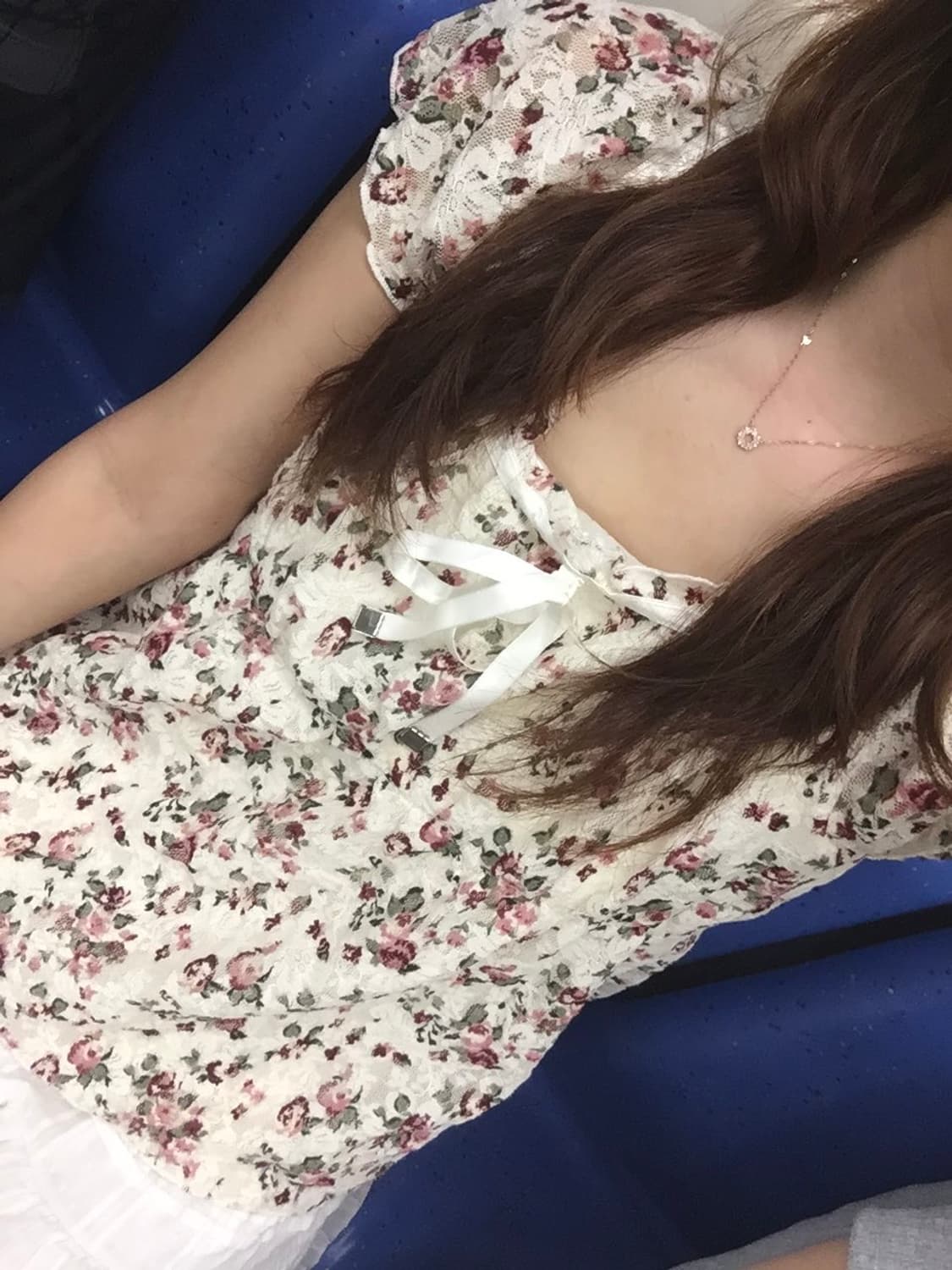 페어리 레이스 꽃무늬 반소매 블라우스 상품이미지1