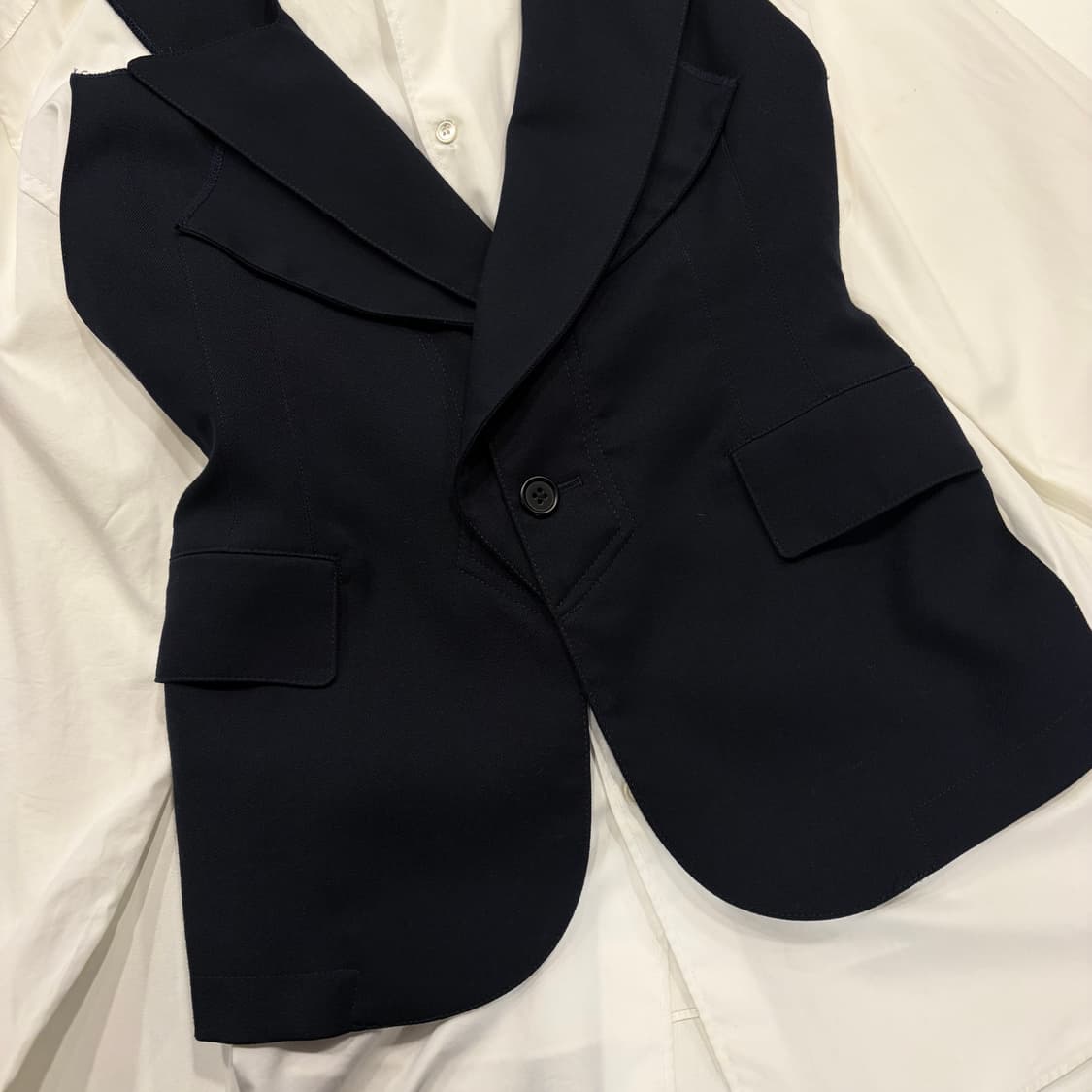 [M] 준야 와타나베 꼼데가르송 블랙 베스트 디테일 셔츠 B333 상품이미지6