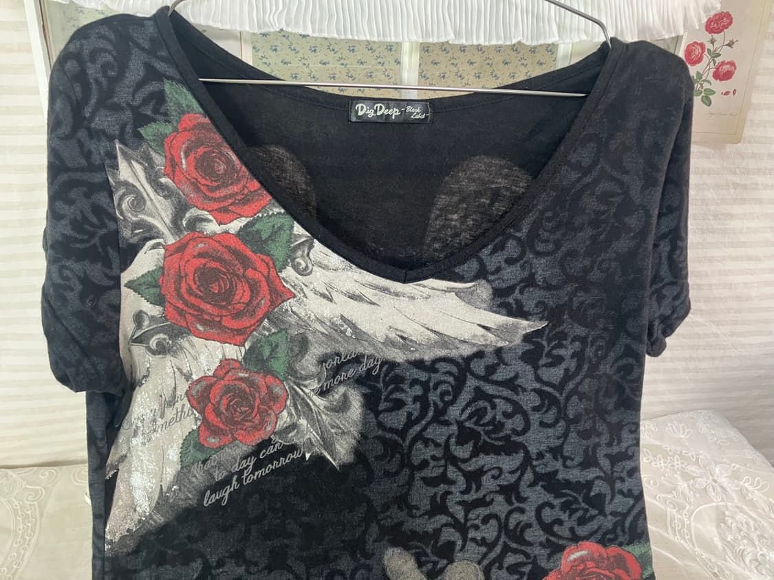 디그딥 펑크 실버 프린팅 티셔츠 상품이미지3