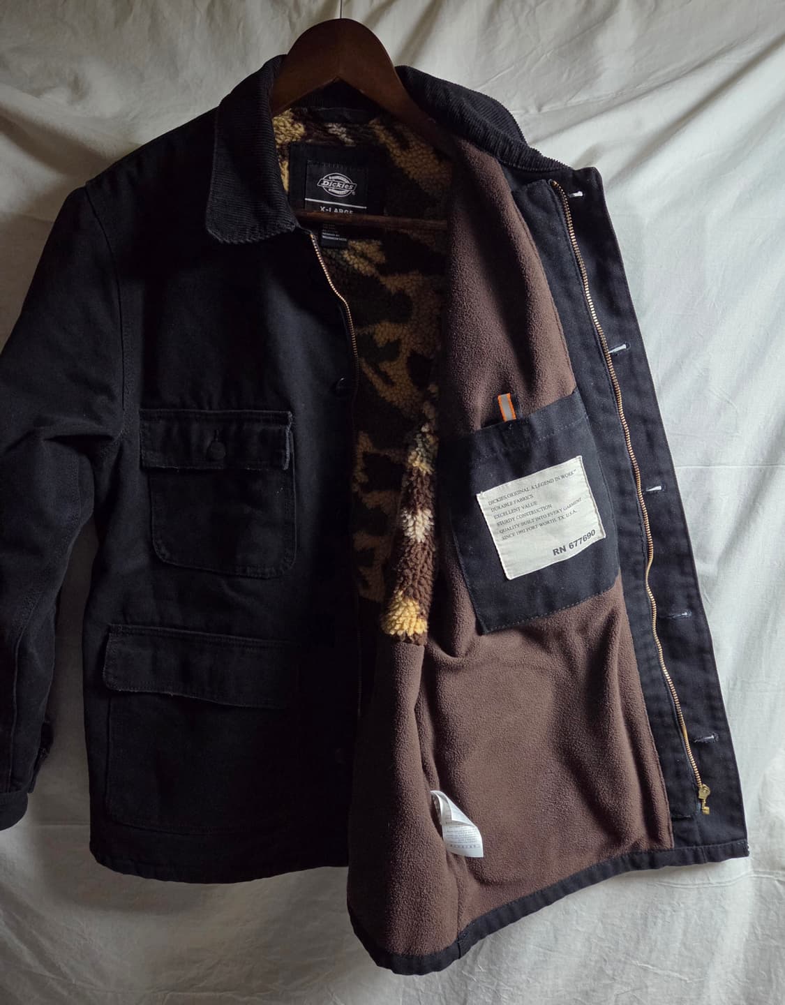 디키즈 캔버스 코튼 워크 자켓 블랙 XL 상품이미지7