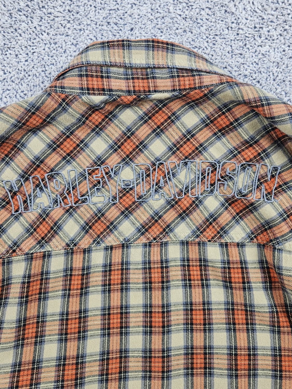 할리데이비슨 자수레터링 체크패턴 플란넬 셔츠 ( XL ) / 10471 상품이미지10