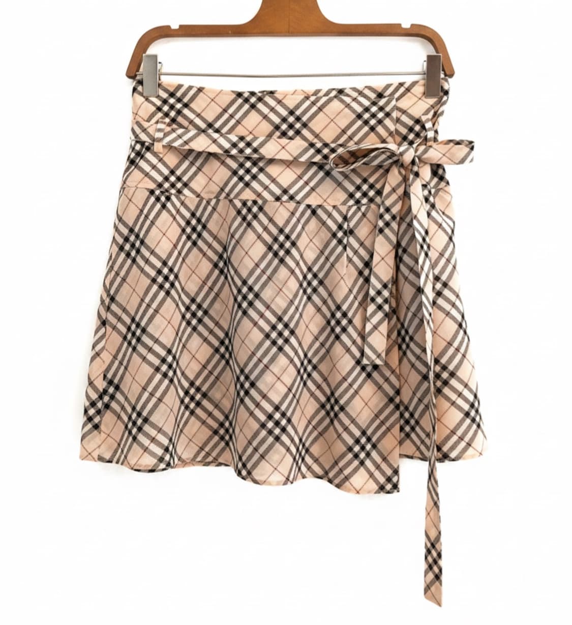 버버리 노바체크 리본 랩 미니 스커트 (민트급 컨디션) 상품이미지3