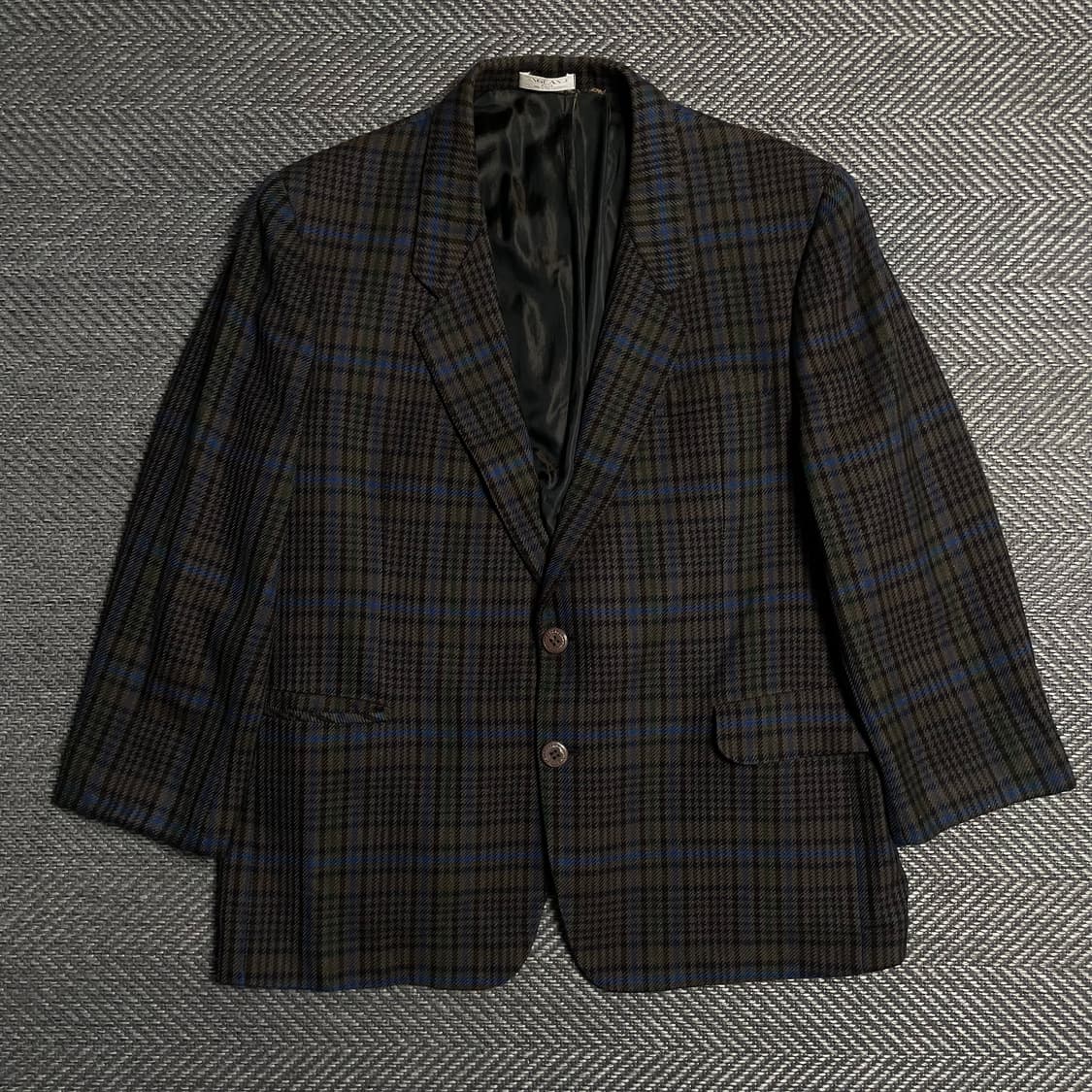 빈티지 아카이브 체크패턴 투버튼 블레이저y 5382 상품이미지2