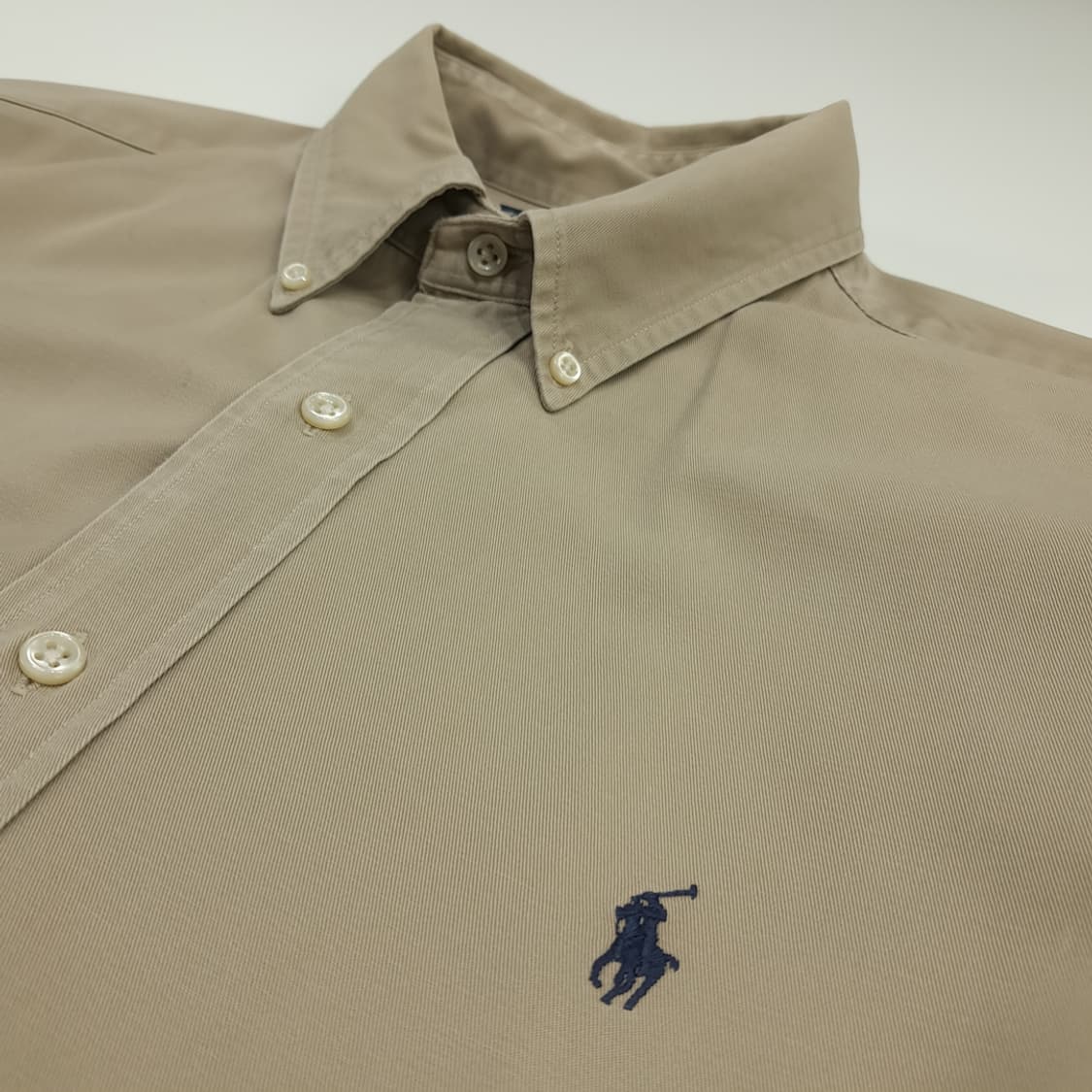 CN762 L 폴로 랄프로렌 베이지 긴팔 셔츠 남방 상품이미지5