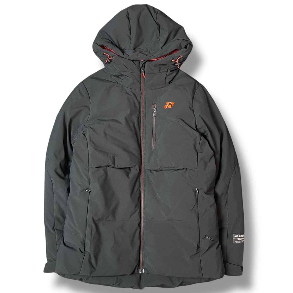 요넥스 오렌지 로고 블랙 푸퍼 패딩 90 상품이미지1