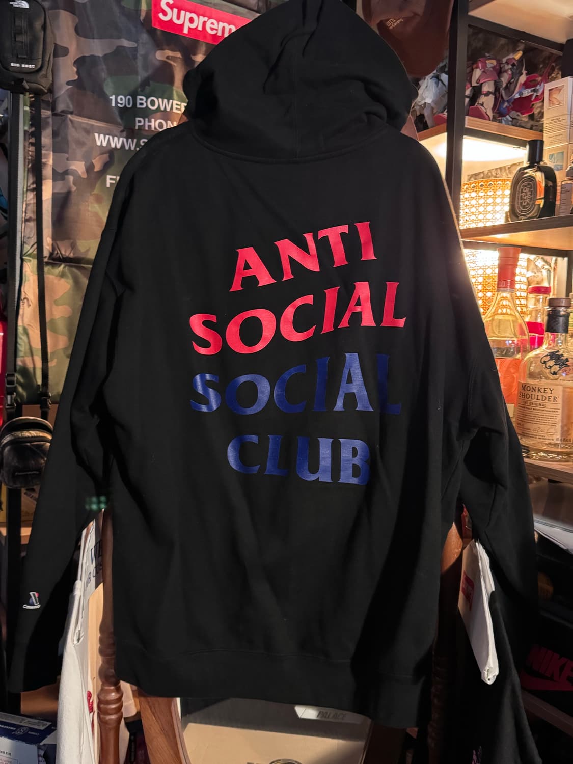 Xl 안티소셜소셜클럽 x 케이스스터디 태극기 후디 블랙 상품이미지1